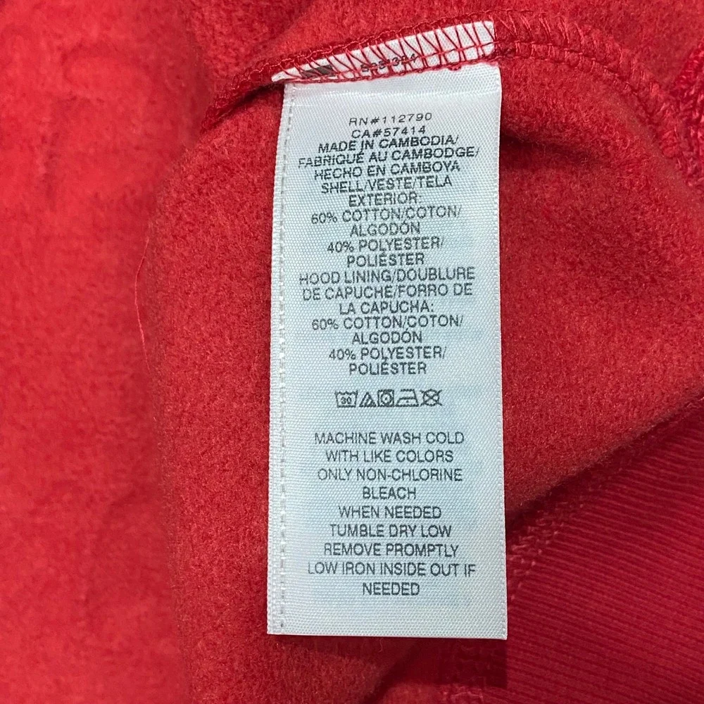 True‎ Religion Brand Jeans Mens L Floating Buddha Red Pullover Hoodie NWT